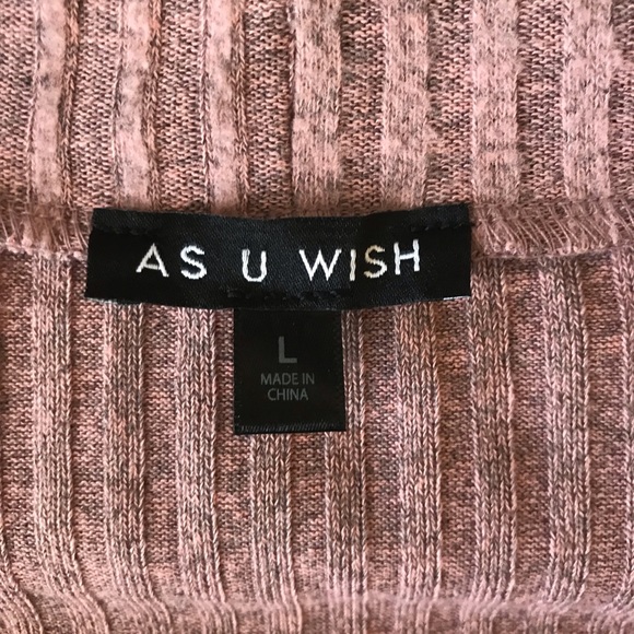 As U Wish Wrap Sweater Dress NWT Size L - Picture 4 of 4